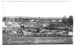 Grand feu de Laurierville..ruines du moulin à scie Lanouette en 1922