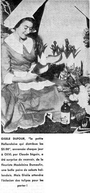 Gisèle Dufour distribut des 5$
