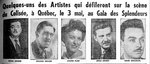 Ovila Légaré, Roland Bédard. Jeanine Fluet, Émile Genest et