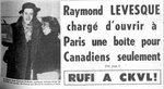 Raymond Lévesque ouvre une boite à Paris