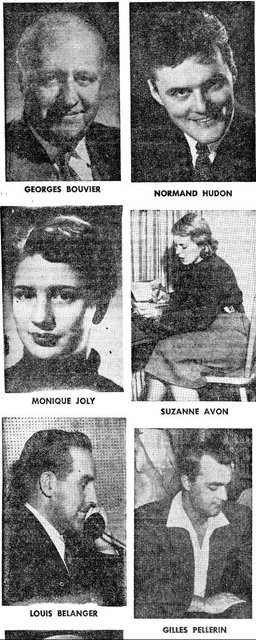 Georges Bouvier, Normand Hudon, Monique Joly, Suzanne Avon, Louis Bélanger et Gilles Péllerin.