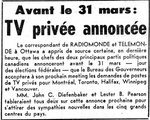 TV privée avant le 31 mars 1958
