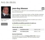 Jean-Guy Masson - Avis de décès - 