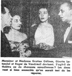 Gratien Gélinas et son épouse, Ginette Letondal et Roger de