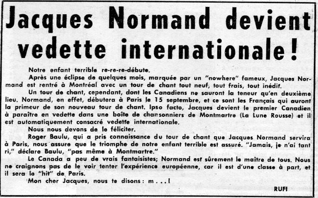 Jacques Normand internationnale