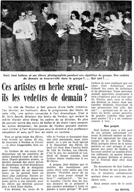 José Ledoux et des artistes en herbe.