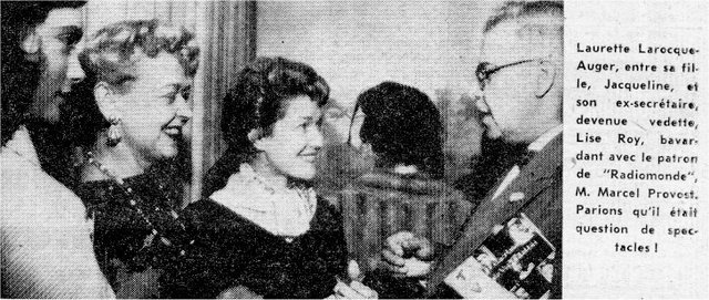 Laurette Auger, Lise Roy et Marcel Provost