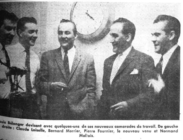 Louis Bélanger et ses camarades.