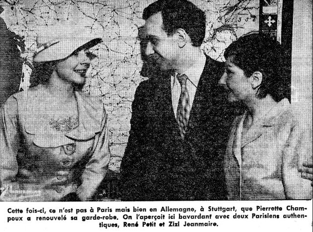 Pierrette Champoux, René Petit et Zizi Jeanmaire.