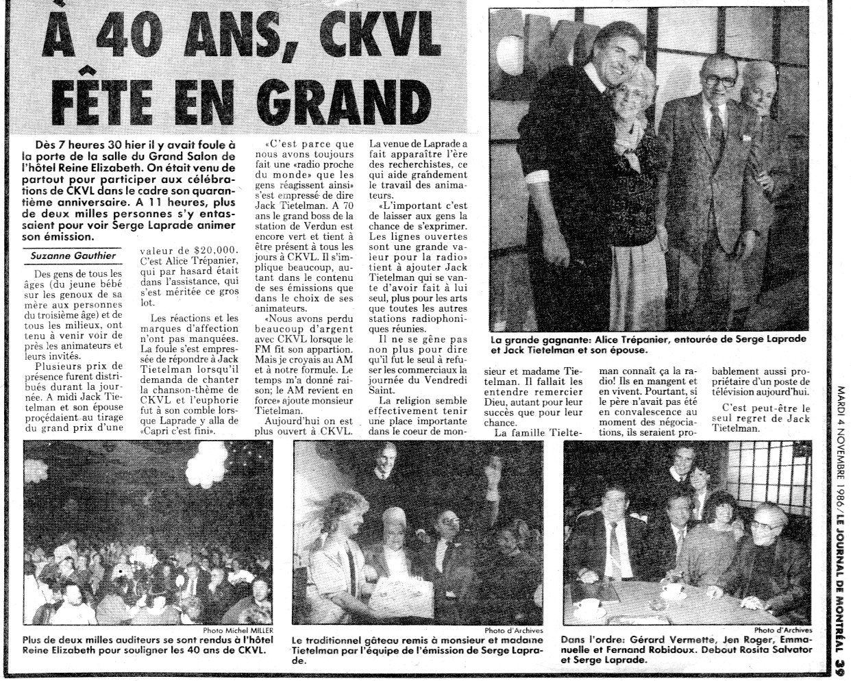 40 ans de CKVL