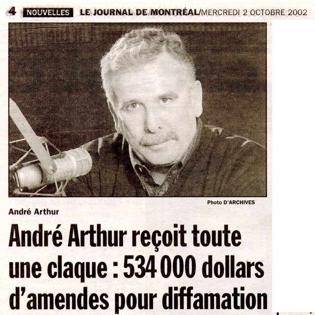André Arthur l'homme de 1/2 MillIon $