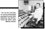 Michel Houle technicien technicien à CKVL EN SEPTEMBRE 1986