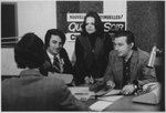 Québec-Soir avec Gilles Proulx Lise Perron qui faisait ses débuts à CKVL et Jean Yale. De dos c'est Pierre Audet