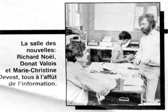 Richard Nowel, Donat Valois et Marie-Christine Devost en SEPTEMBRE 1986