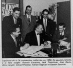 Signature 3ième convention collective en 1956.